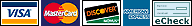 We accept most major credit cards and electronic checks!